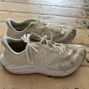 New Balance Cream Athletic Sneakers
